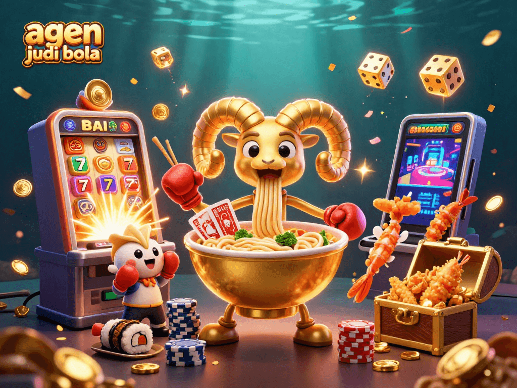 Experience winning thrills with agen judi bola and dynamic game elements in 3D illustration.