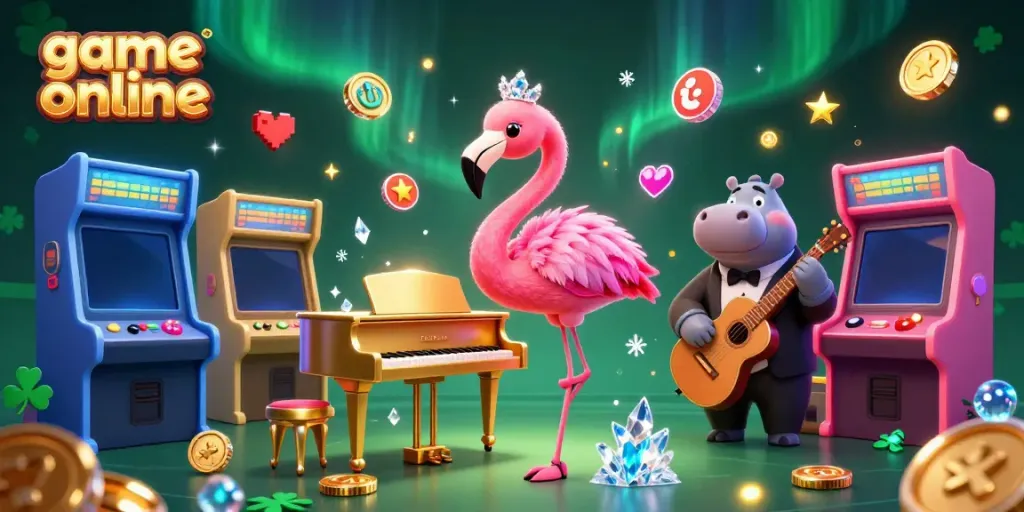 Engage with top-rated game online options featuring vibrant 3D casino elements and friendly cartoon characters.