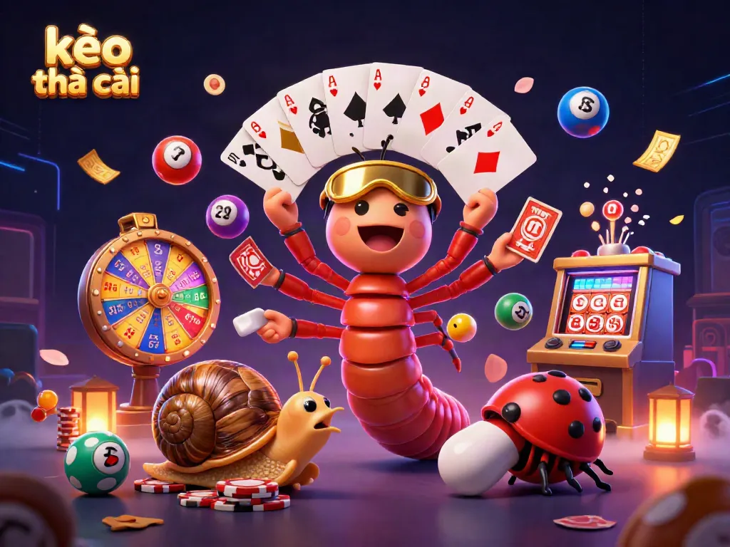 Betting excitement at kèo nhà cái with animated characters and vibrant casino elements