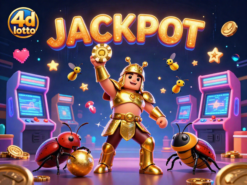 Win big with exciting 4d lotto gameplay showcased in a vibrant and colorful illustration.