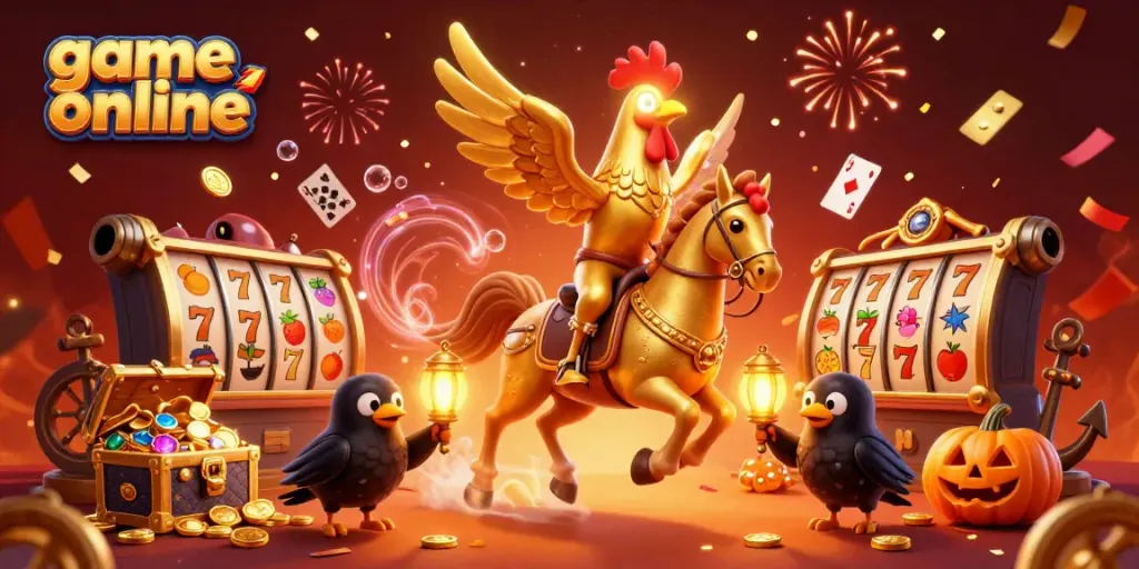 Engage with the thrilling game online experience in this vibrant casino scene featuring unique characters and dynamic elements.