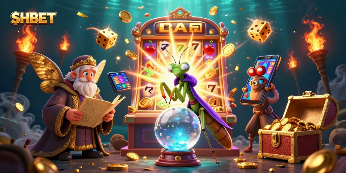 Experience the magic of SHBET as a fortune teller peers into a crystal ball surrounded by casino splendor.