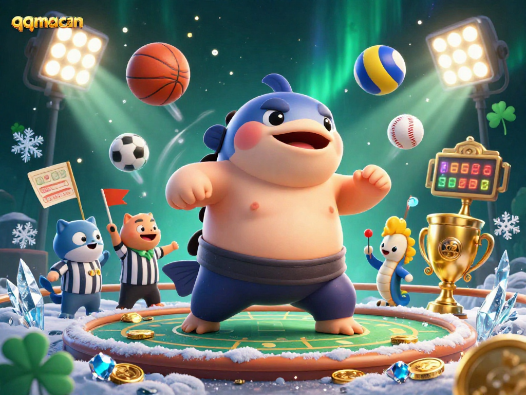 Engaging scene with qqmacan showcasing a grand underwater casino with lively sea creatures.