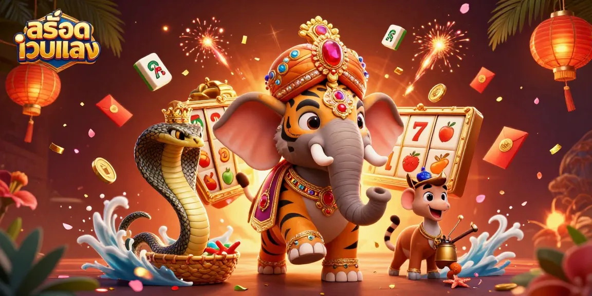 Experience the thrill of สล็อตเว็บตรง with vibrant casino elements and dynamic characters in action.
