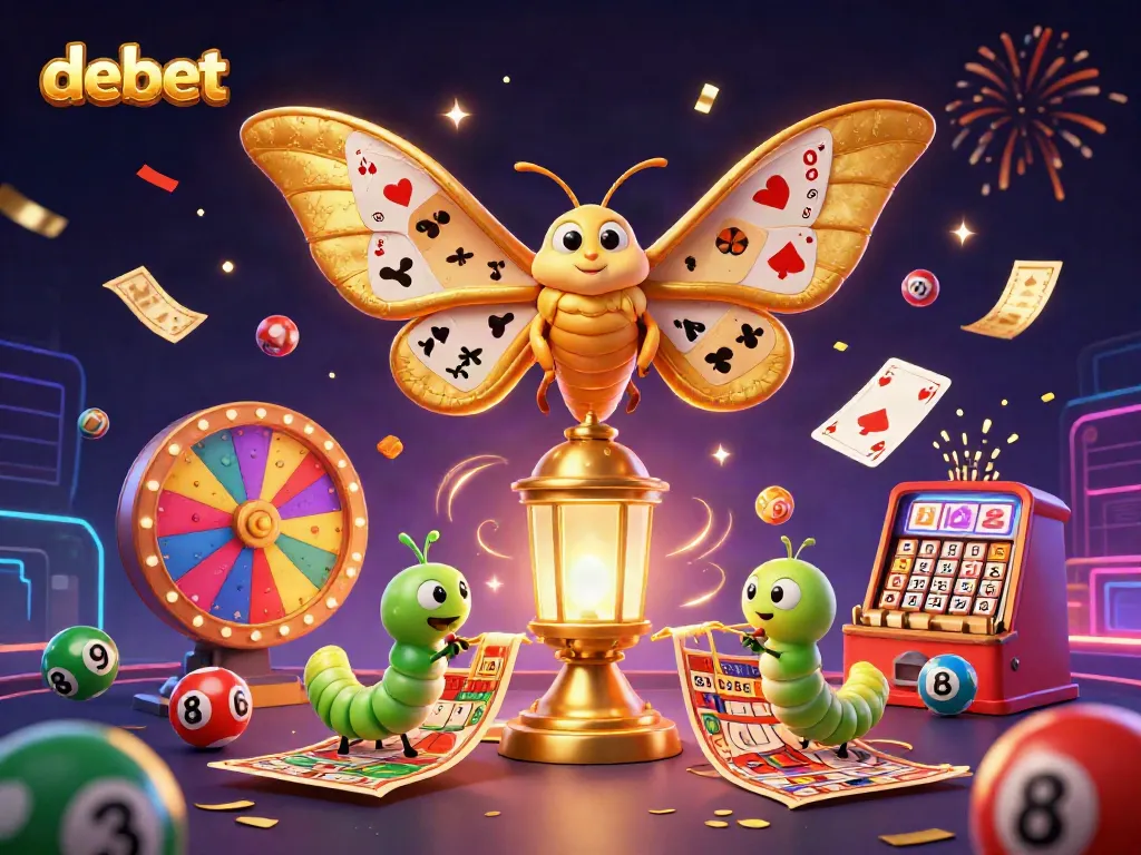 Betting on debet with an exciting 3D casino scene showcasing vibrant gaming elements and characters.
