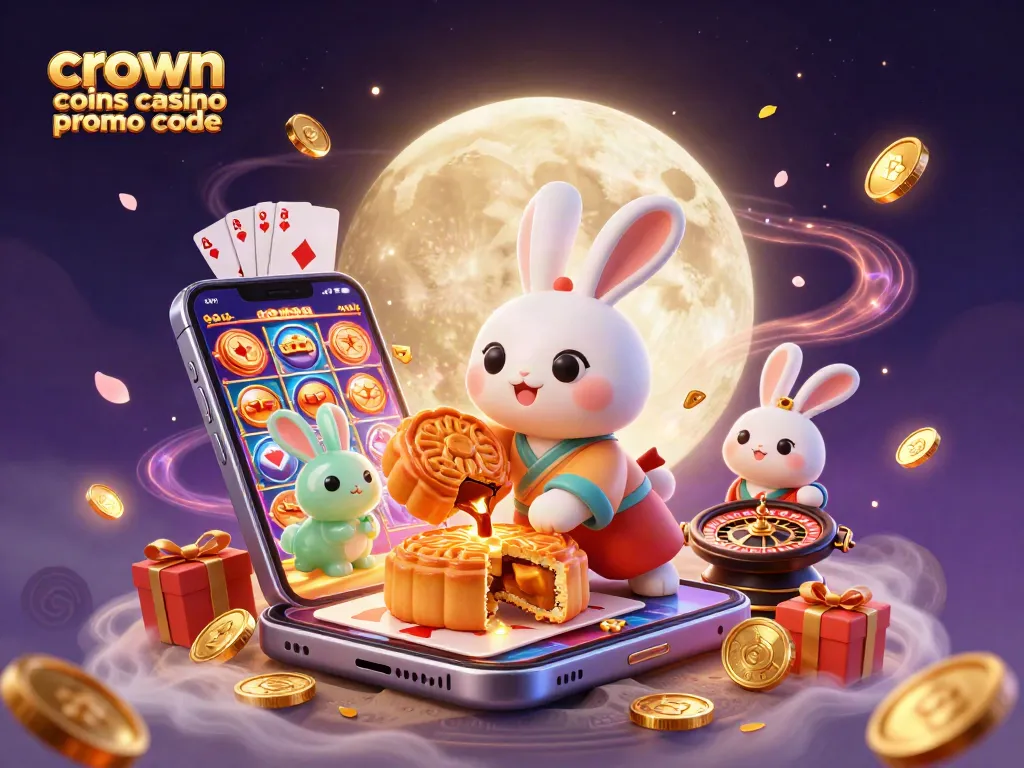 Win big with the crown coins casino promo code in this vibrant 3D casino illustration showcasing gaming excitement.