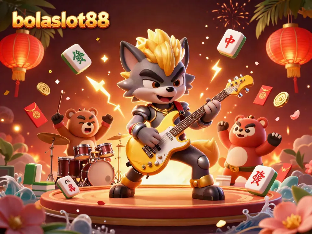 Experience the excitement of bolaslot88 with a vibrant casino scene featuring dynamic characters and game elements.