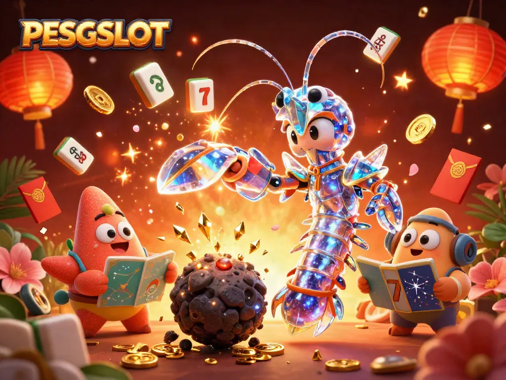PESGSLOT showcases dynamic slot gaming action with a galactic samurai and treasure explosion.