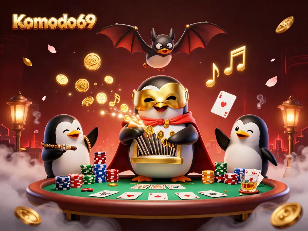 Permainan cepat di Komodo69 dengan penguin opera dan bat akrobatis di kasino