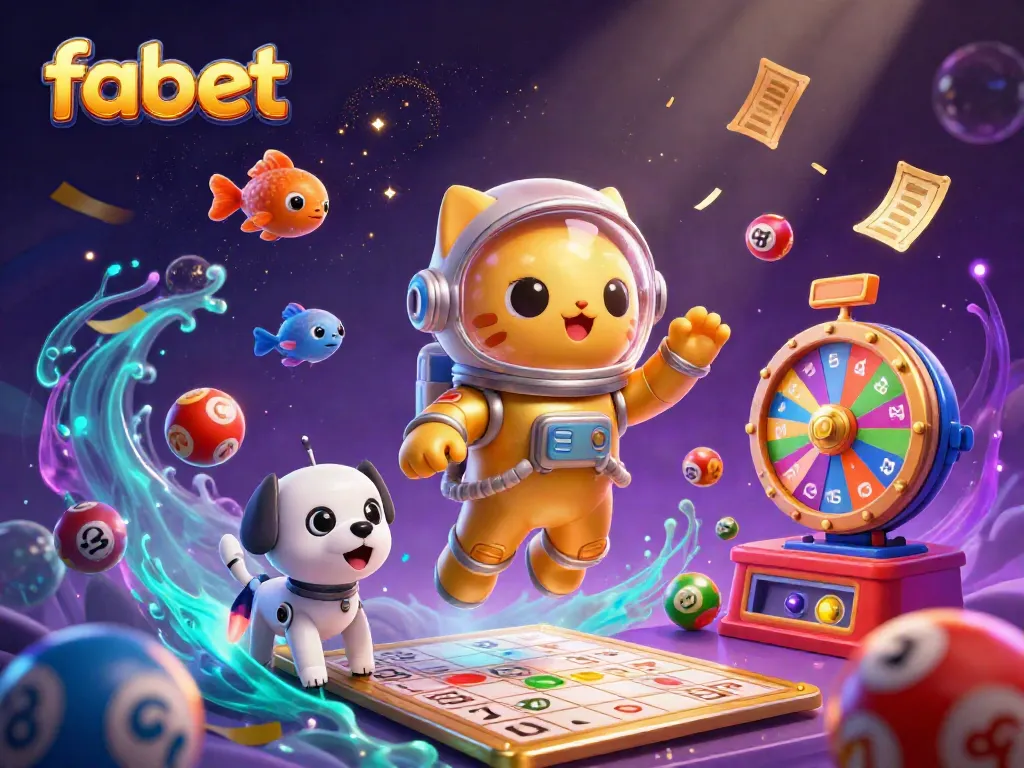 Experience the excitement at fabet with a galactic casino adventure featuring a space cat and robot dog!
