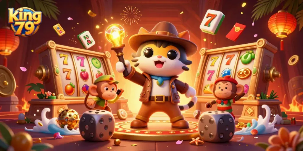 Experience king 79 in a vibrant casino adventure, discovering treasures and gameplay elements.