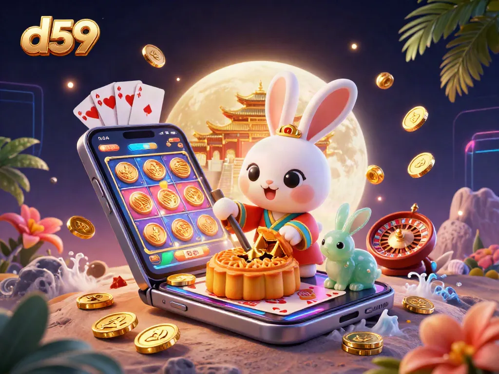 Join the d59 journey with interactive slot games as the moon rabbit reveals treasures!