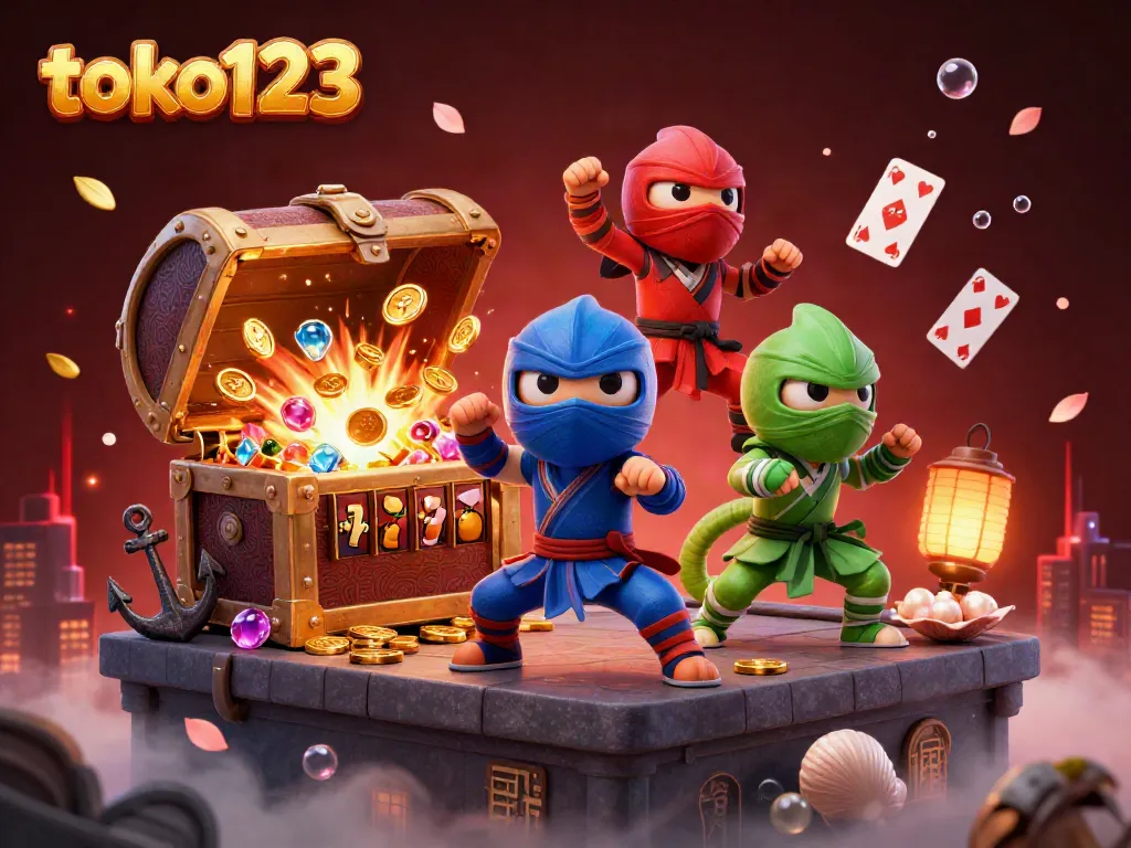 Toko123 provides an exciting and vibrant casino experience with chameleon ninjas and dynamic game elements.
