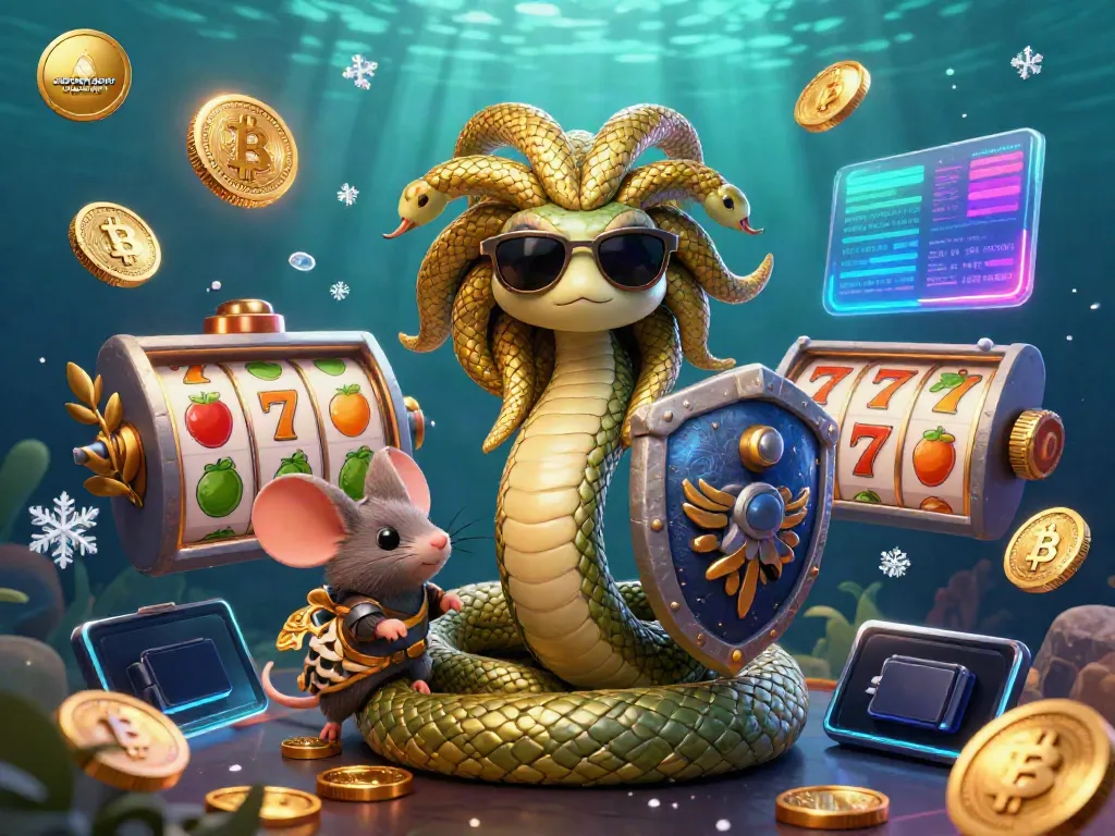 Engage with situs slot gacor terpercaya in a lively casino scene led by Medusa and a warrior mouse.