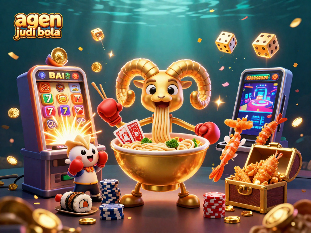 Experience winning thrills with agen judi bola and dynamic game elements in 3D illustration.