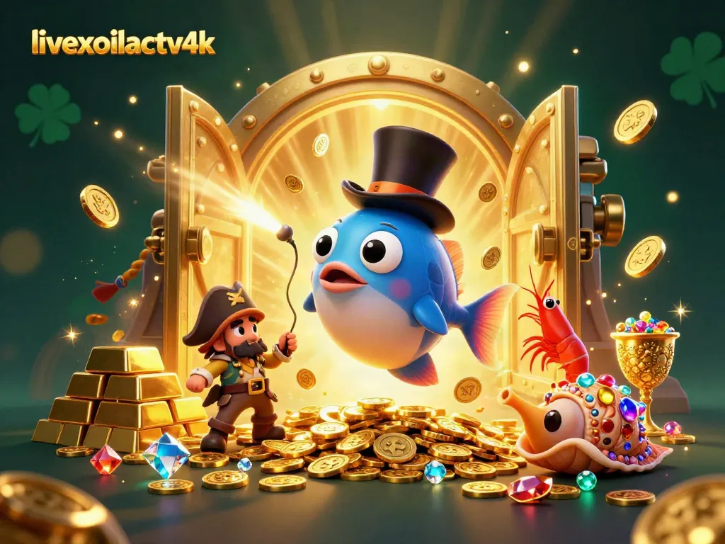 Catch golden coins with livexoilactv4k in this vibrant 3D underwater casino scene.