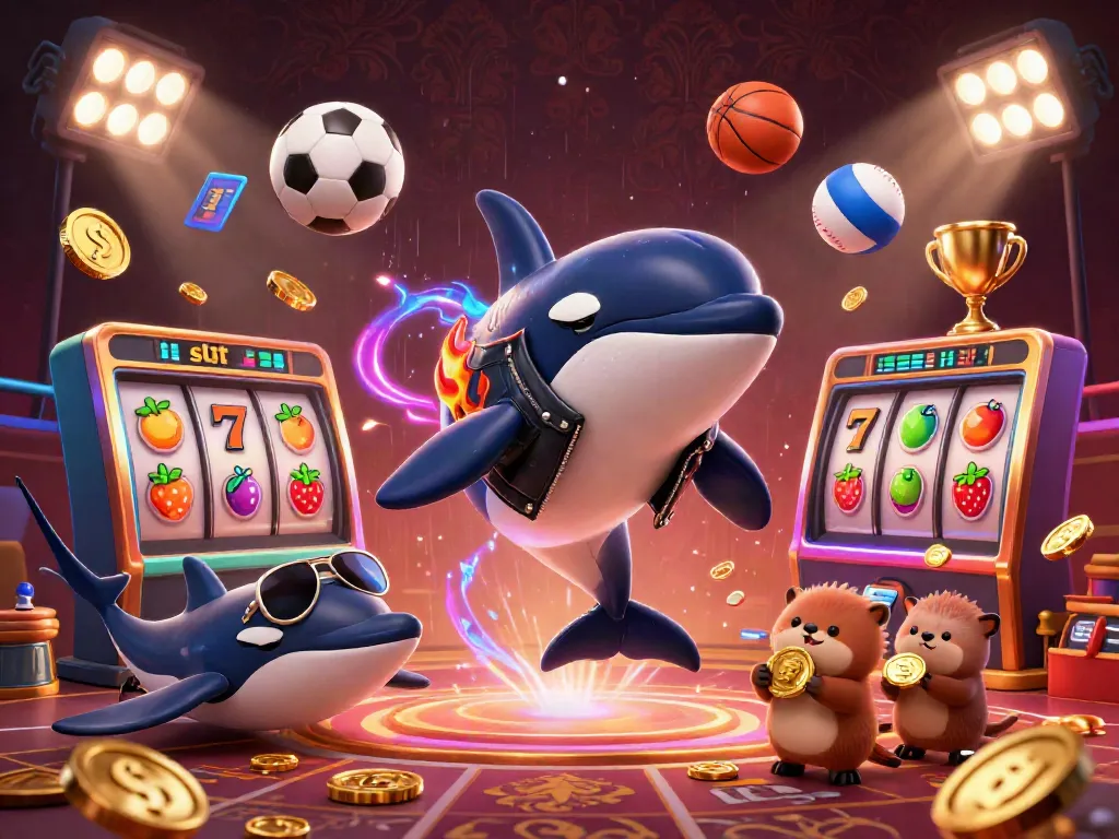 Menangkan slot dengan orca, ikan pari, dan berang-berang yang memegang koin emas.