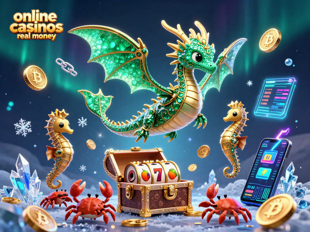 Engage with exciting online casinos real money options through this vibrant 3D illustration.